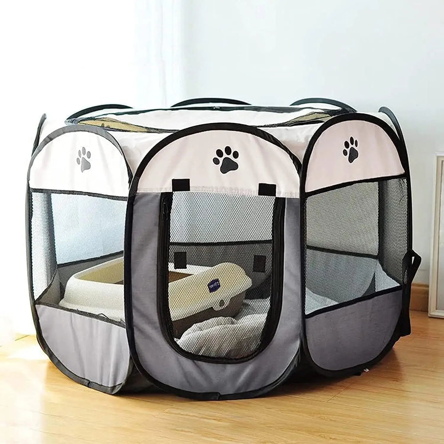 Foldable Cat Tent Pet Cage Fence Dog Playpen Outdoor Pet House For Small Large Dog Cat Kennel Portable Puppy Shelter