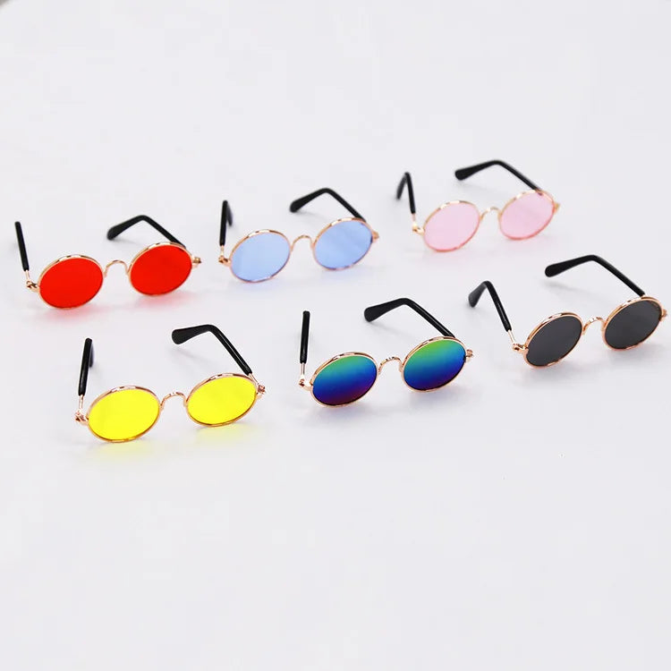 Handsome Pet Cat Glasses Eye-wear Retro Round Sunglasses for Small Dog Cat Pet Photos Props Accessories Pet Products