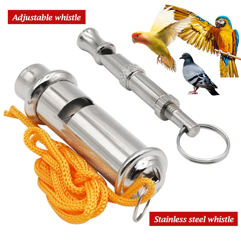 Stainless Steel Bird Pigeon Training Whistle Adjustable Volume Whistle For Bird Pigeon Parrot Dog Cat Pet Training Tools