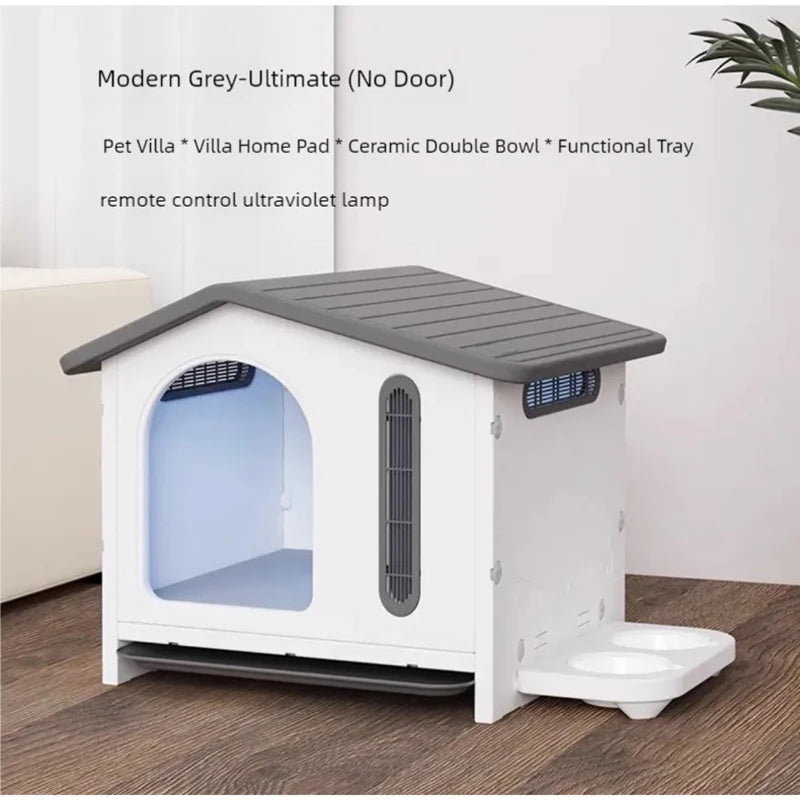 All-Season Plastic Dog House for Indoor & Outdoor Use