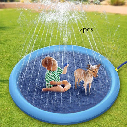 Dog Play Mat - Summer Outdoor Pool Backyard Fountain