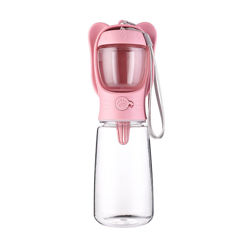 2 In 1 Dog Water Bottle, Leak Proof Portable Pet Water Bottle With Food Container
