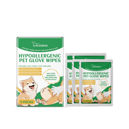 Hypoallergenic Pet Glove Wipes
