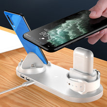 適用於 iPhone 的無線充電器 適用於手機的快速充電器 適用於手機手錶的快速充電板 6 合 1 充電底座