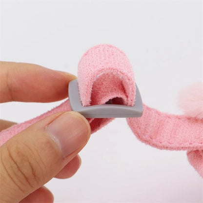 Cute Warm Small Dog Harness And Leash Set With Bow Tie, Soft Padded Puppy Harness With Removable Fur Collar, Adjustable Girl Dog Harness With Quick Release Buckles