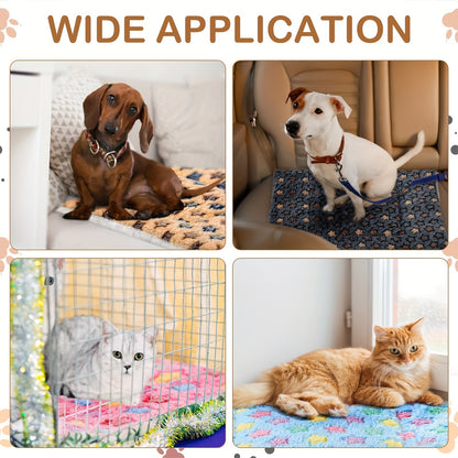 ペット犬用ベッドマット クレートパッド ソフトペットベッド 洗えるクレートマット 大型・中型・小型犬用 リバーシブルフリース犬用クレートケンネルマット 猫用ベッドライナー 超ソフト ふわふわ プレミアムフリース ペットブランケット