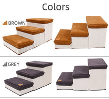 小型犬樓梯 - 適用於沙發和高床的寵物樓梯、折疊台階、寵物玩具存儲、貓床樓梯 - 讓您的寵物輕鬆快速地進入您的沙發或床邊