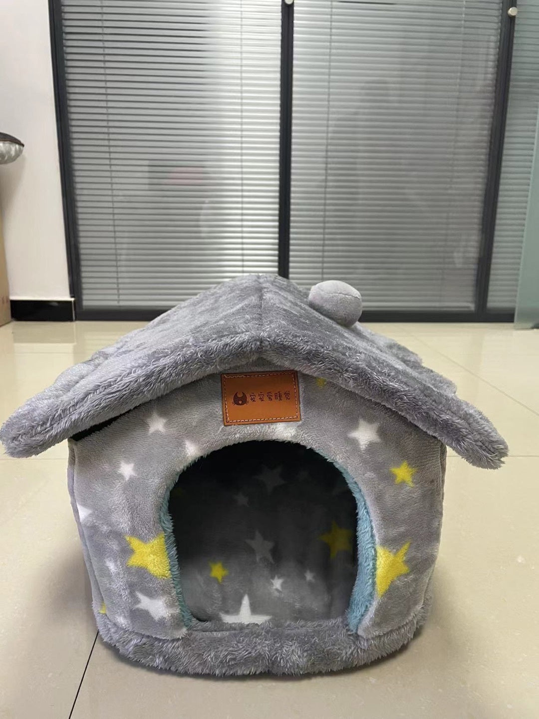 可折疊狗屋寵物貓床冬季狗狗別墅睡眠狗窩可拆卸窩溫暖封閉式洞穴沙發寵物用品
