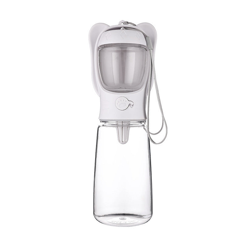 2 In 1 Dog Water Bottle, Leak Proof Portable Pet Water Bottle With Food Container