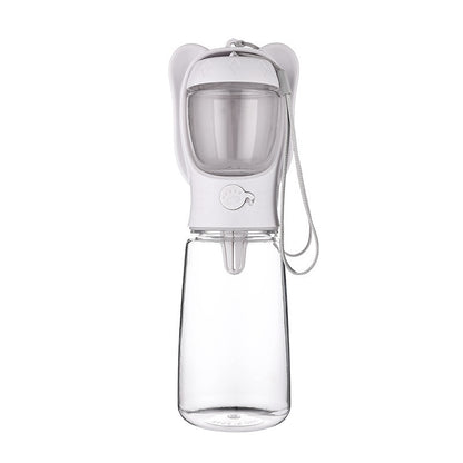 2 In 1 Dog Water Bottle, Leak Proof Portable Pet Water Bottle With Food Container