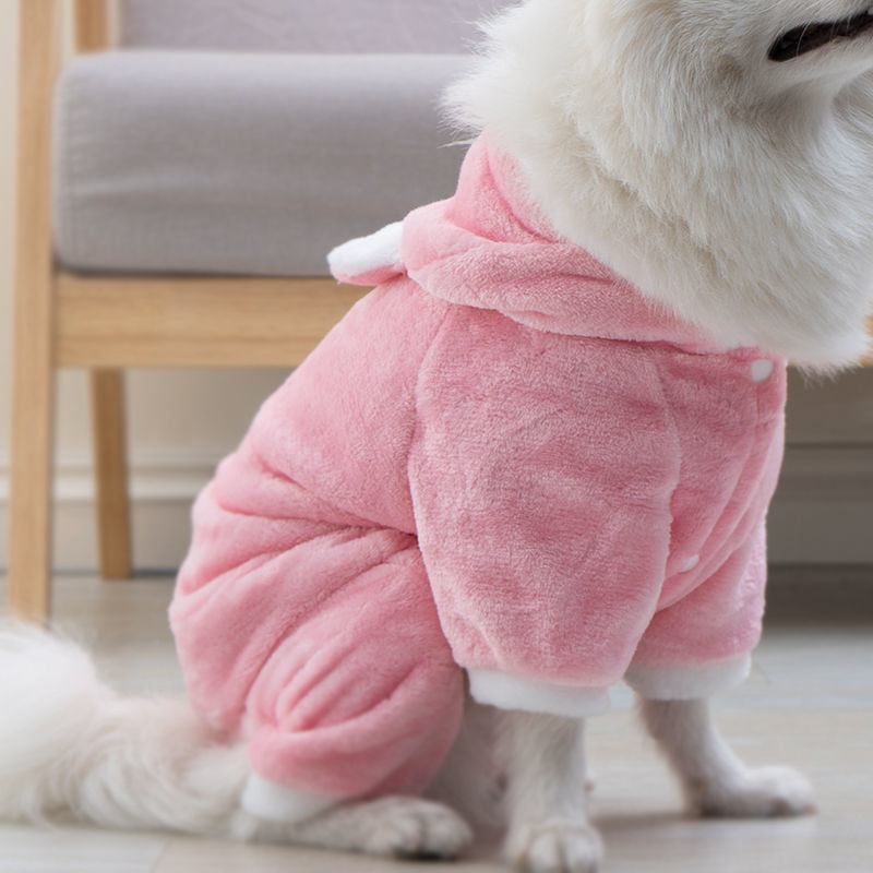 羊毛內襯保暖珊瑚絨豬寵物服裝貓咪小型犬服裝