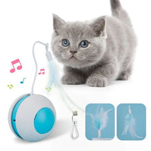 Pet Electric Toy Ball Feather Teaser Cat Stick