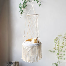 Macrame 懸吊式寵物床 Macrame 貓吊床 壁掛式貓吊床 Macrame 貓床-寵物禮物吊床 Macrame 貓鞦韆