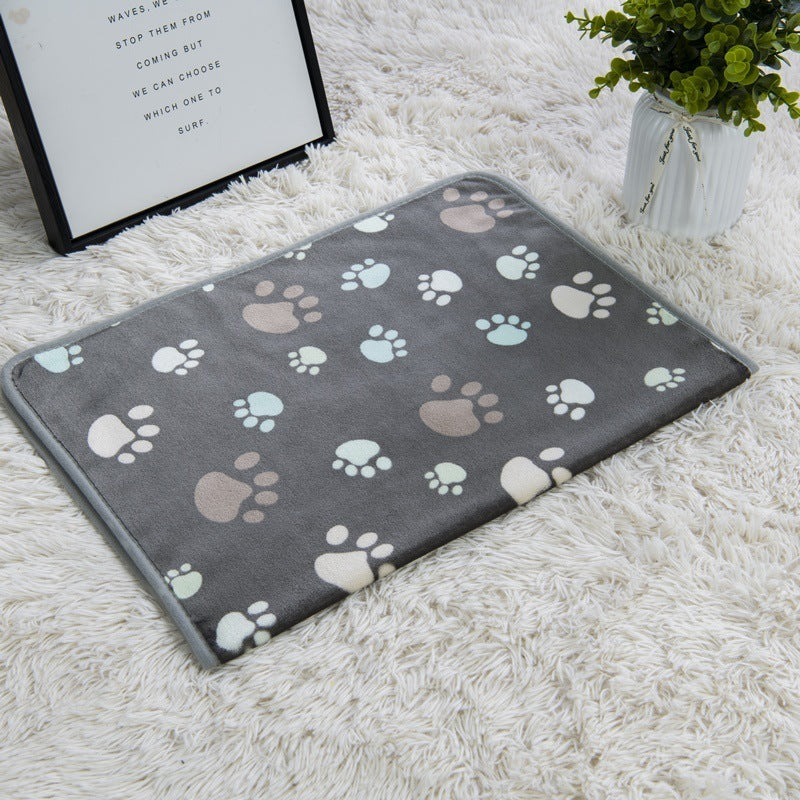 Soft Coral Fleece Pet Blanket for Cats and Dogs – Paw Print
