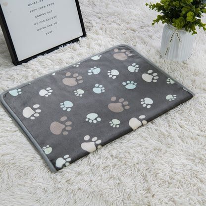 Soft Coral Fleece Pet Blanket for Cats and Dogs – Paw Print